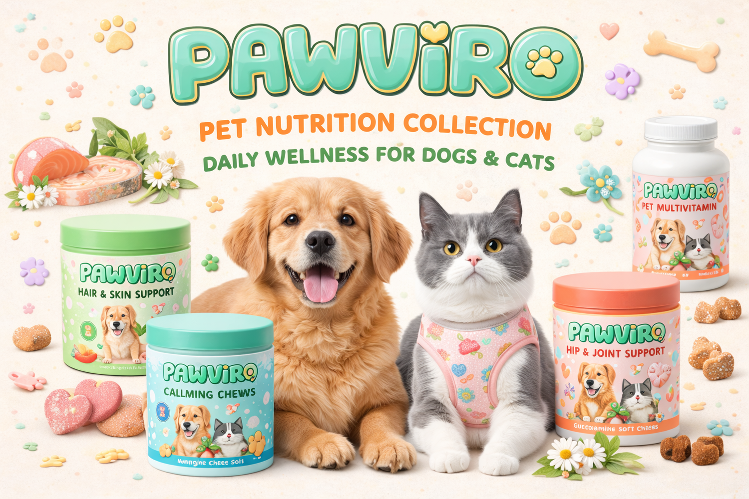 Pet Nutrition Collection – Daily Wellness for Dogs & Cats 🐾